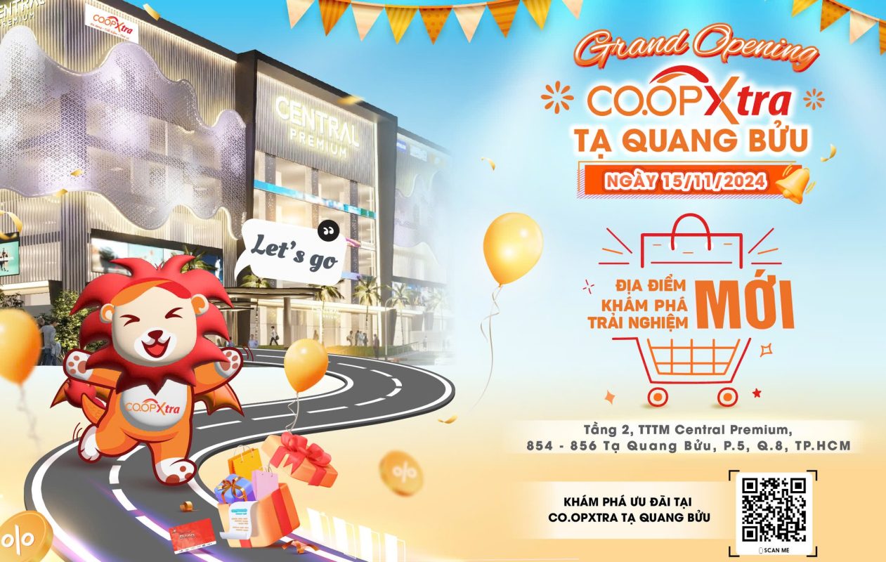 Co.opxtra Tạ Quang Bửu sắp khai trương tại Central Premium vào ngày 15/11/2026 - TTTM Central Premium