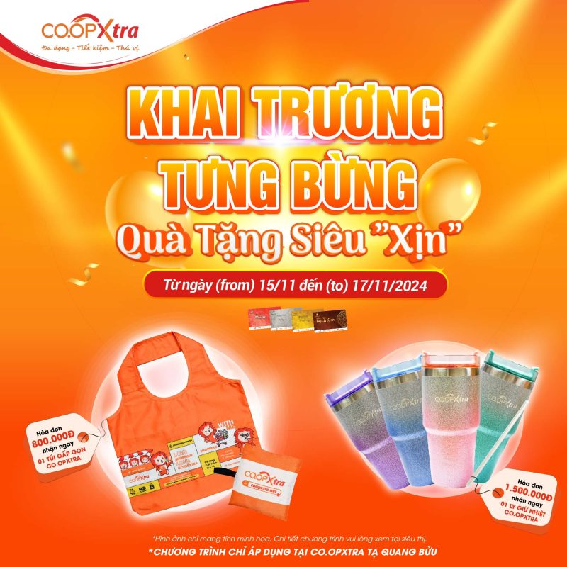 [Co.opXtra] Khai trương tưng bừng - Quà tặng siêu xịn - TTTM Central Premium