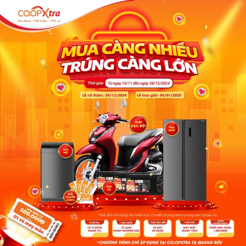 [Co.opXtra] Mua càng nhiều - Trúng càng lớn - TTTM Central Premium