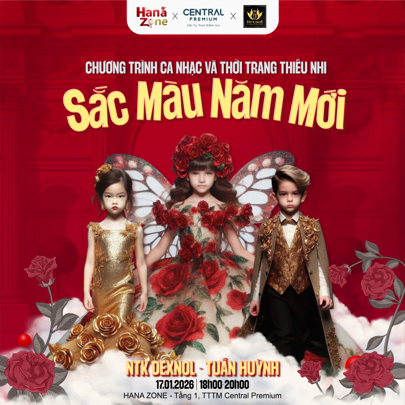 🌈 SẮC MÀU NĂM MỚI – CHƯƠNG TRÌNH CA NHẠC & THỜI TRANG THIẾU NHI 🎉 - TTTM Central Premium