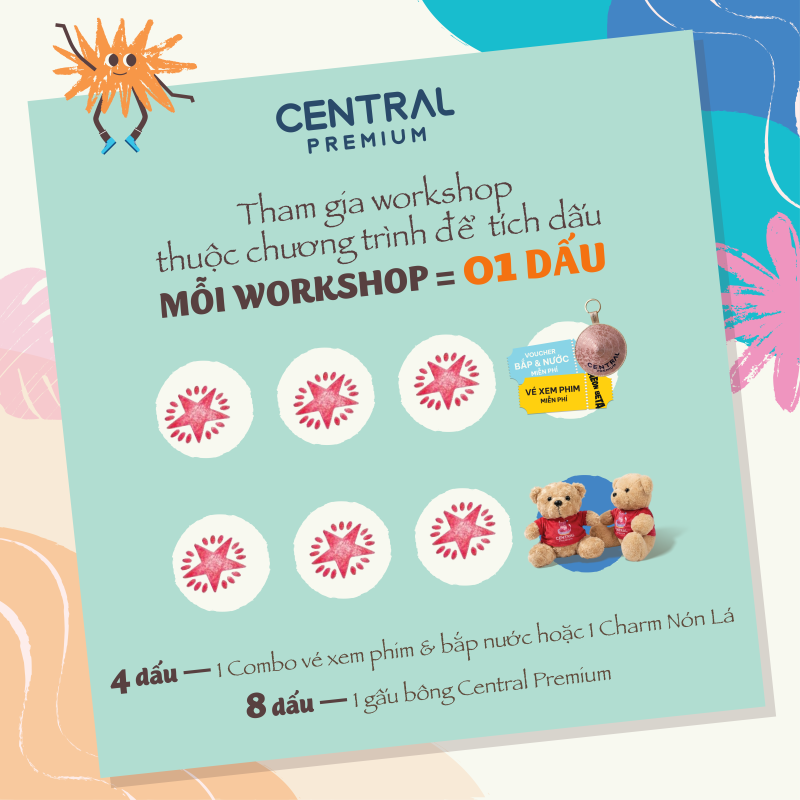HỘ CHIẾU HÈ 16/05 - 30/06 | THAM GIA WORKSHOP - TÍCH DẤU - NHẬN QUÀ - TTTM Central Premium