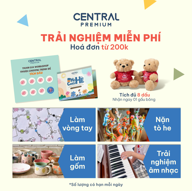 MINI FAIR GIẢI NHIỆT MÙA HÈ 🌞 TỪ 22/05 ĐẾN 24/05 - TTTM Central Premium