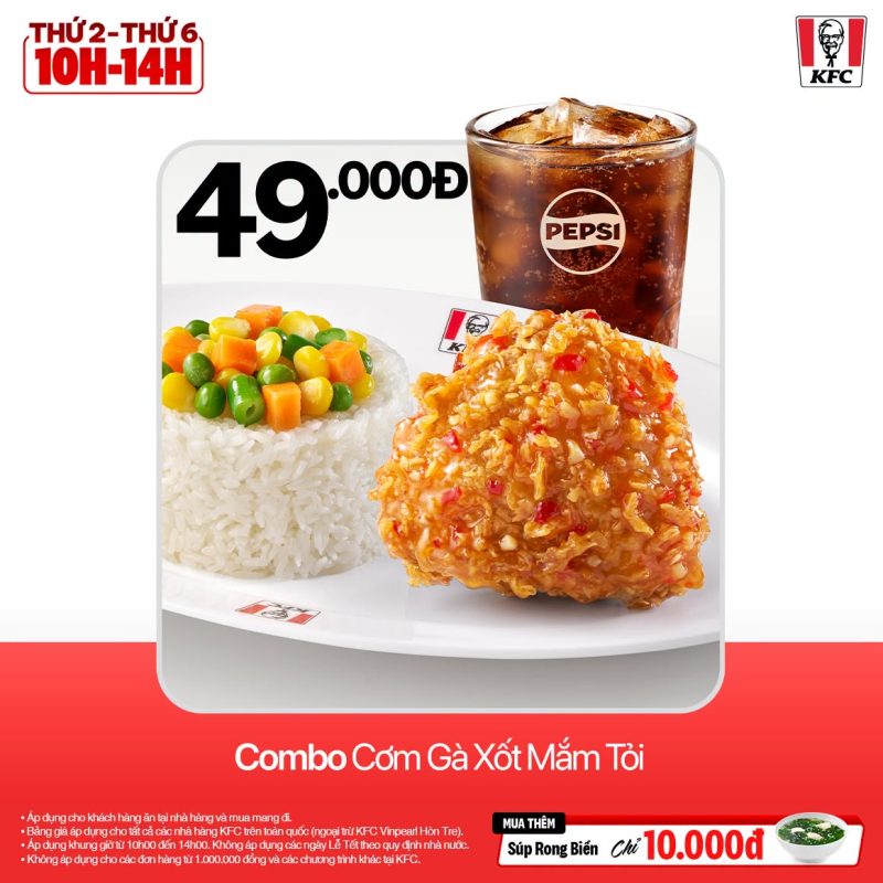 ĐẾN GIỜ ĂN TRƯA, GHÉ KFC LÀ CÓ BỮA NGON GIÁ HỜI! - TTTM Central Premium