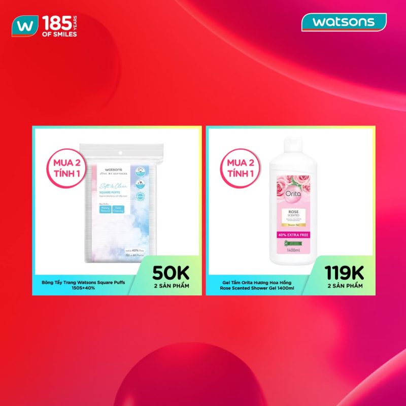💚 KHÁM PHÁ DEAL XỊN GIẢM ĐẾN 50% MỪNG WATSONS 185 NĂM LAN TỎA NỤ CƯỜI - TTTM Central Premium