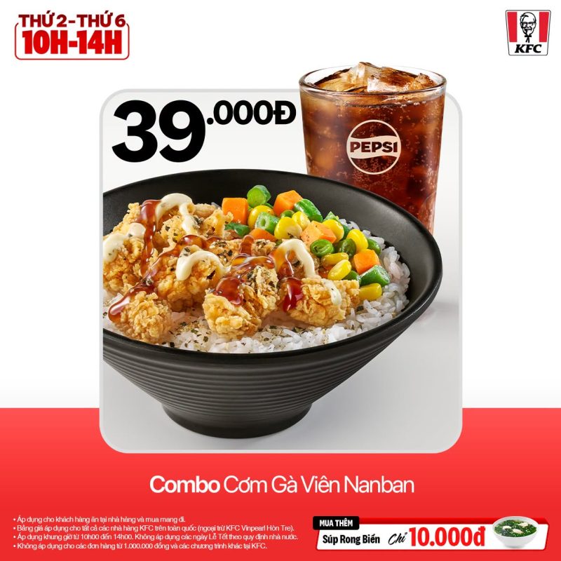 ĐẾN GIỜ ĂN TRƯA, GHÉ KFC LÀ CÓ BỮA NGON GIÁ HỜI! - TTTM Central Premium